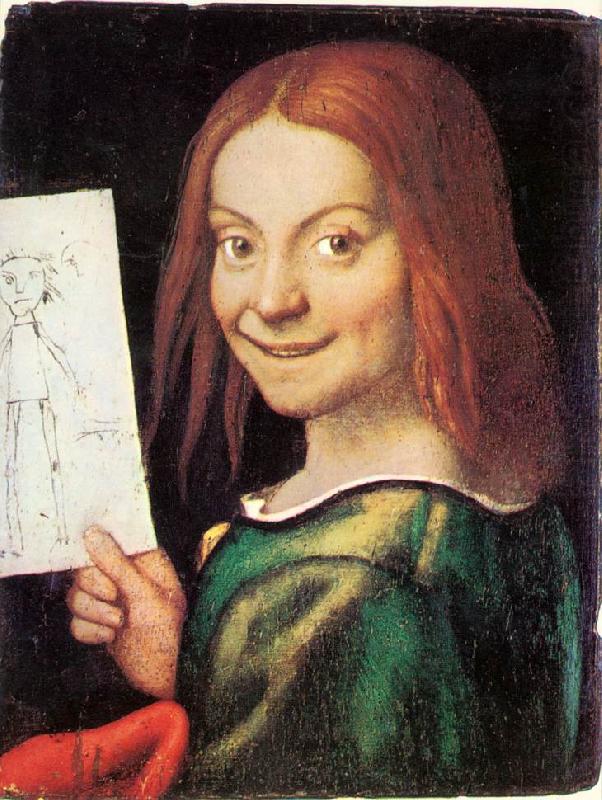 Read-headed Youth Holding a Drawing, CAROTO, Giovanni Francesco